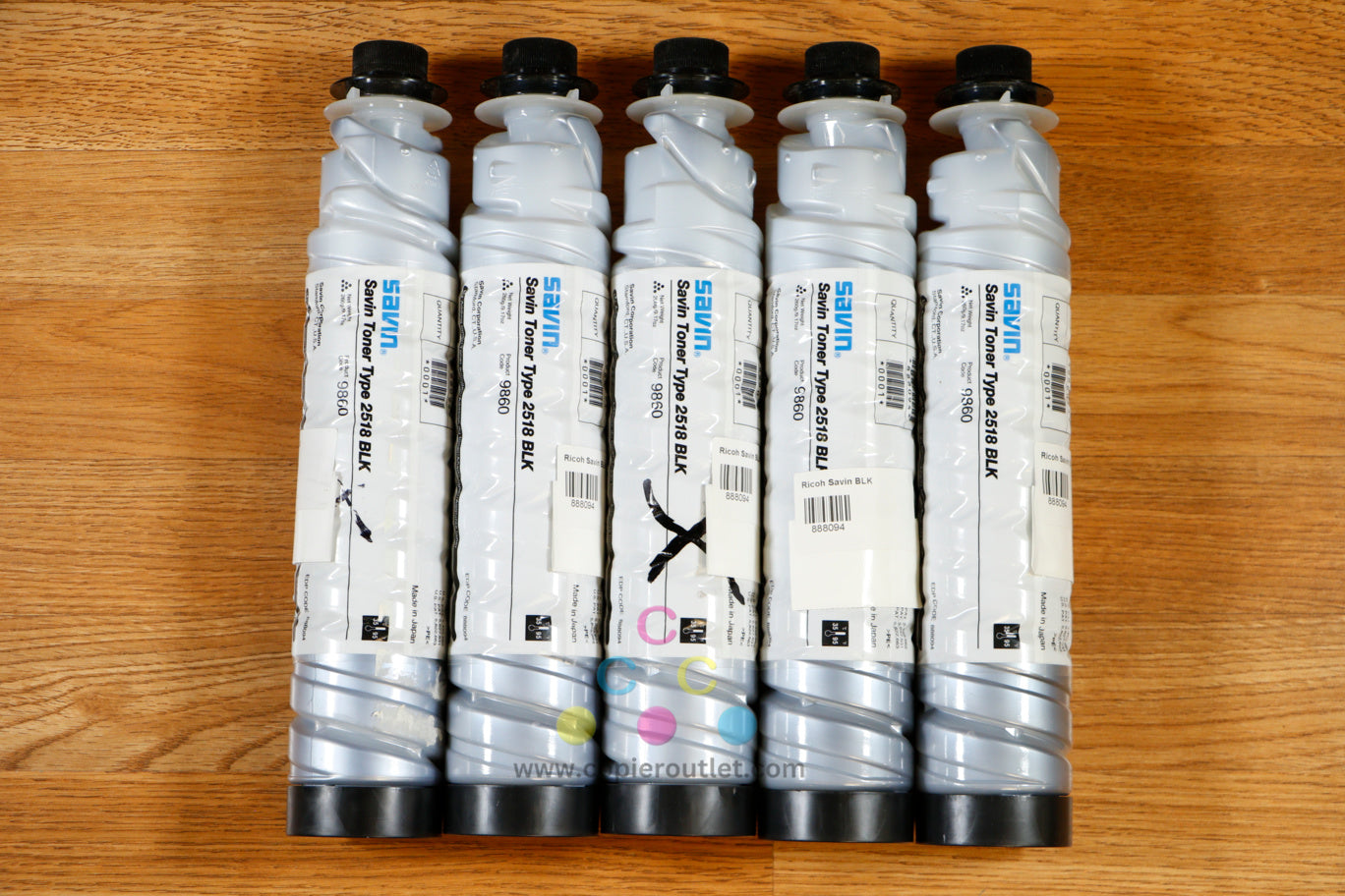 Lot of 5 TYPE 2518 Black Toner Cartridges Savin 2515 2518 2515 2518 2518D 888094