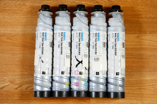 Lot of 5 TYPE 2518 Black Toner Cartridges Savin 2515 2518 2515 2518 2518D 888094