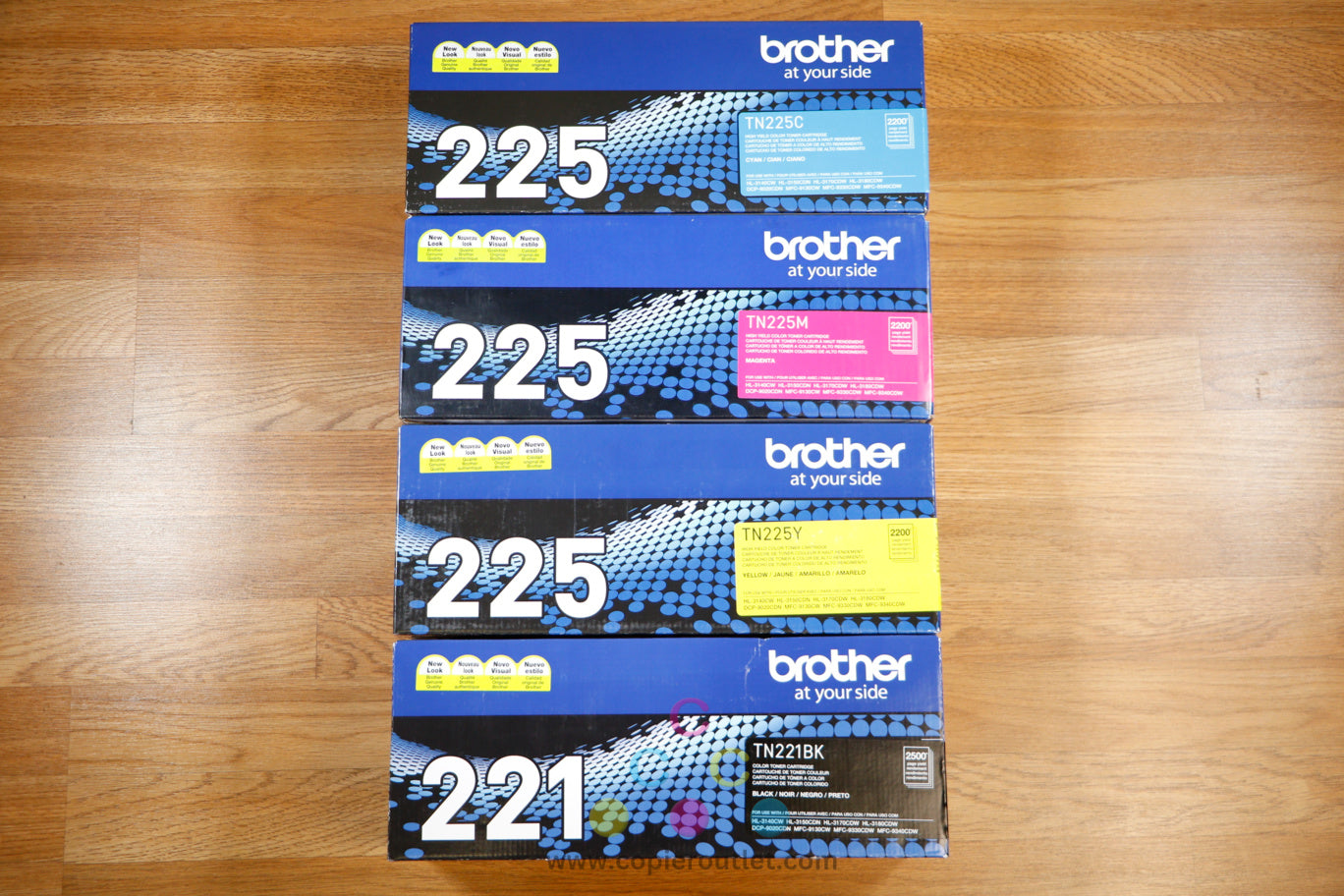 Genuine Brother CMYK Toner Cart Set HL-3140CW HL-3170CDW HL-3180CDW MFC-9340CDW!