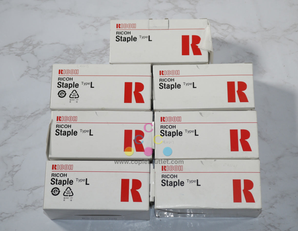 7 New OEM Ricoh SR3110 SR4020 SR860 SR980 Staples Type L, 411240, N0.185R-AM