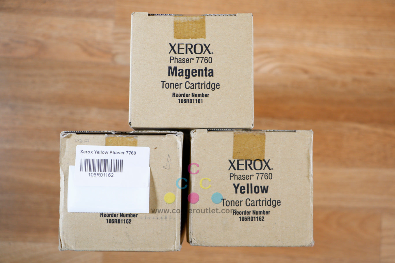 OEM Xerox Phaser 7760 MYY Toner Cartridges 106R01161 / 106R01162 Same Day Ship!!