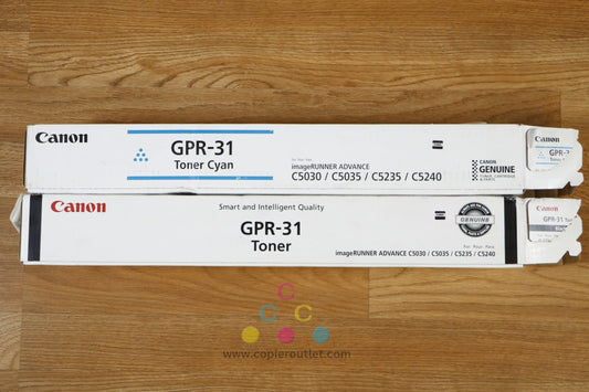 Open Genuine Canon GPR-31 Cyan & Black Toner Cart iR ADV C5030/C5035/C5235/C5240