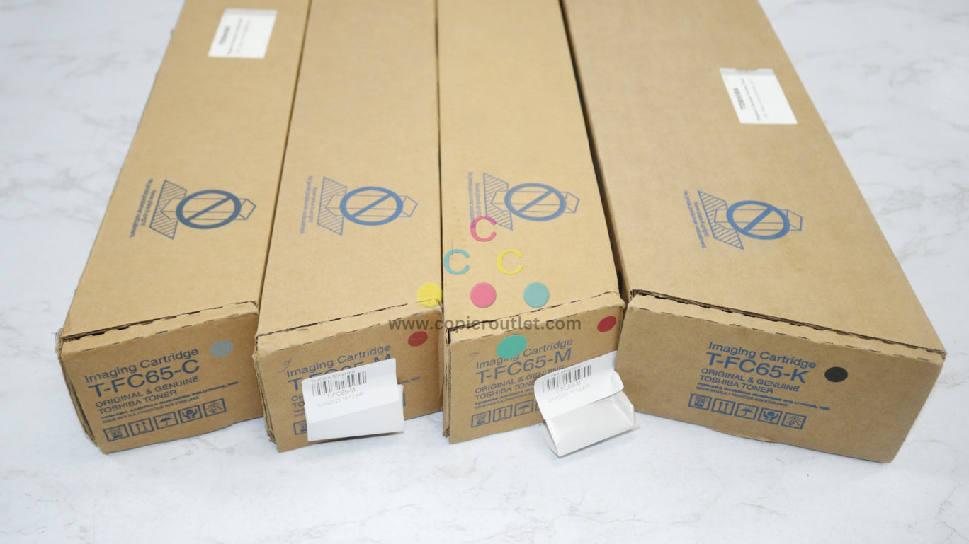 4 OEM Toshiba e-STUDIO 5540C,6540C,6550C T-FC65 CMMK Toners ( No Yellow)