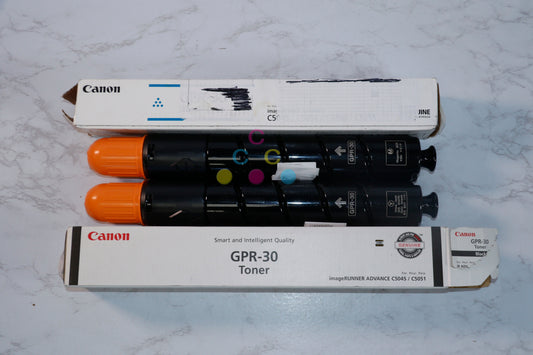 4 Open/No Box OEM Canon iRADVANCE C5045,C5051,C5250,C5255 GPR-30 CMYK Toners