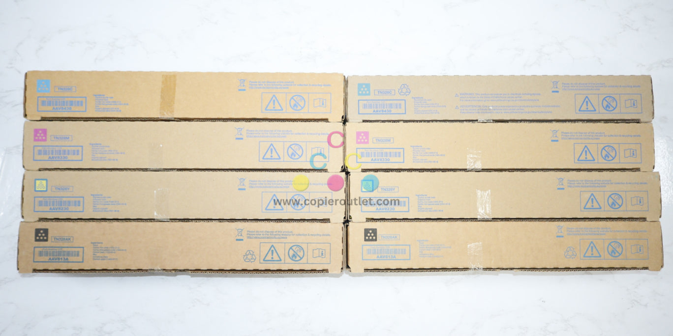 8 Oem Konica Bh C250i,c300i,c360i,c450i,c550i,c650i Cmyk(ak) Tn328 Ton