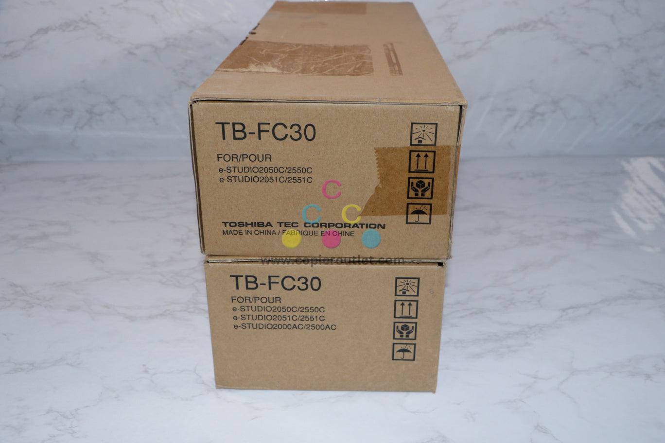 2 OEM Toshiba eSTUDIO 2000AC,2010AC,2050C,2051C Waste Toner Containers TB-FC30