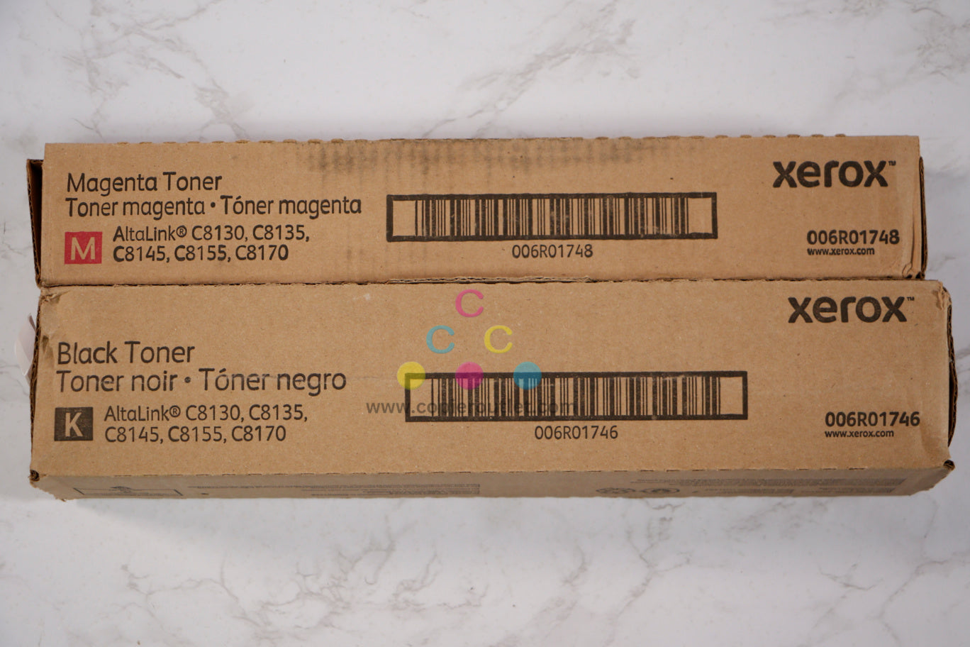 New OEM Xerox AltaLink C8130, C8135 Magenta And Black Toners 006R01746, 006R01748