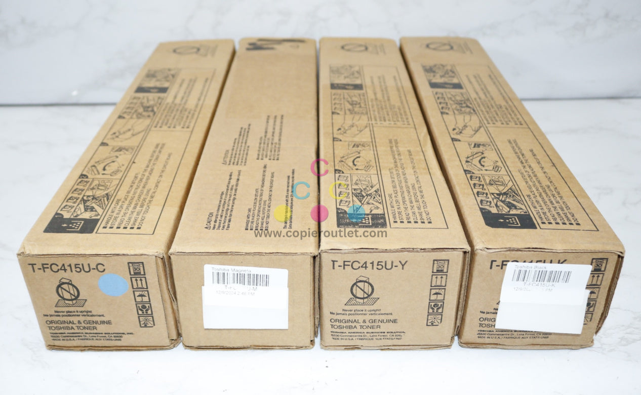 Genuine Toshiba T-FC415U CMYK Toner Cartridge eSTUDIO2515AC,5015AC Same Day Ship