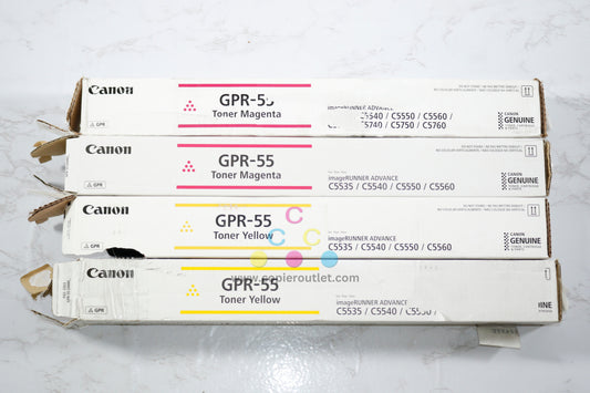 4 Open OEM Canon IR Advance C5535, C5540, C5550,C5560 GPR-55 MMYY Toners