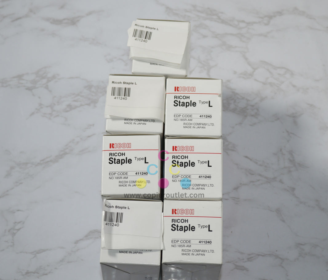 7 New OEM Ricoh SR3110 SR4020 SR860 SR980 Staples Type L, 411240, N0.185R-AM