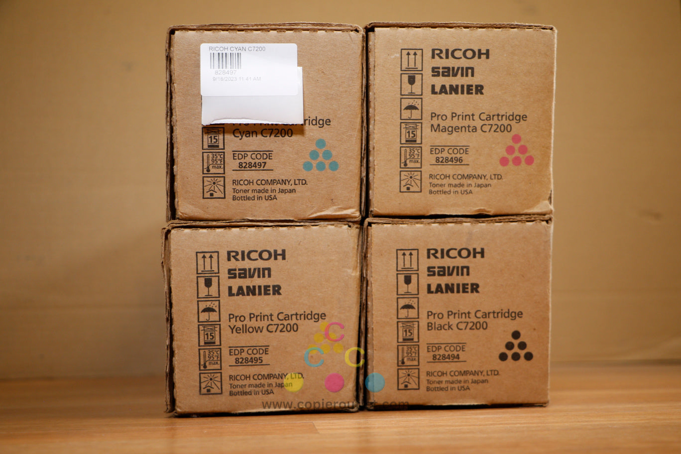 Genuine Ricoh C7200 CMYK Toner Cartridges 828494-97 Pro C7200e C7210sx C7210x !!