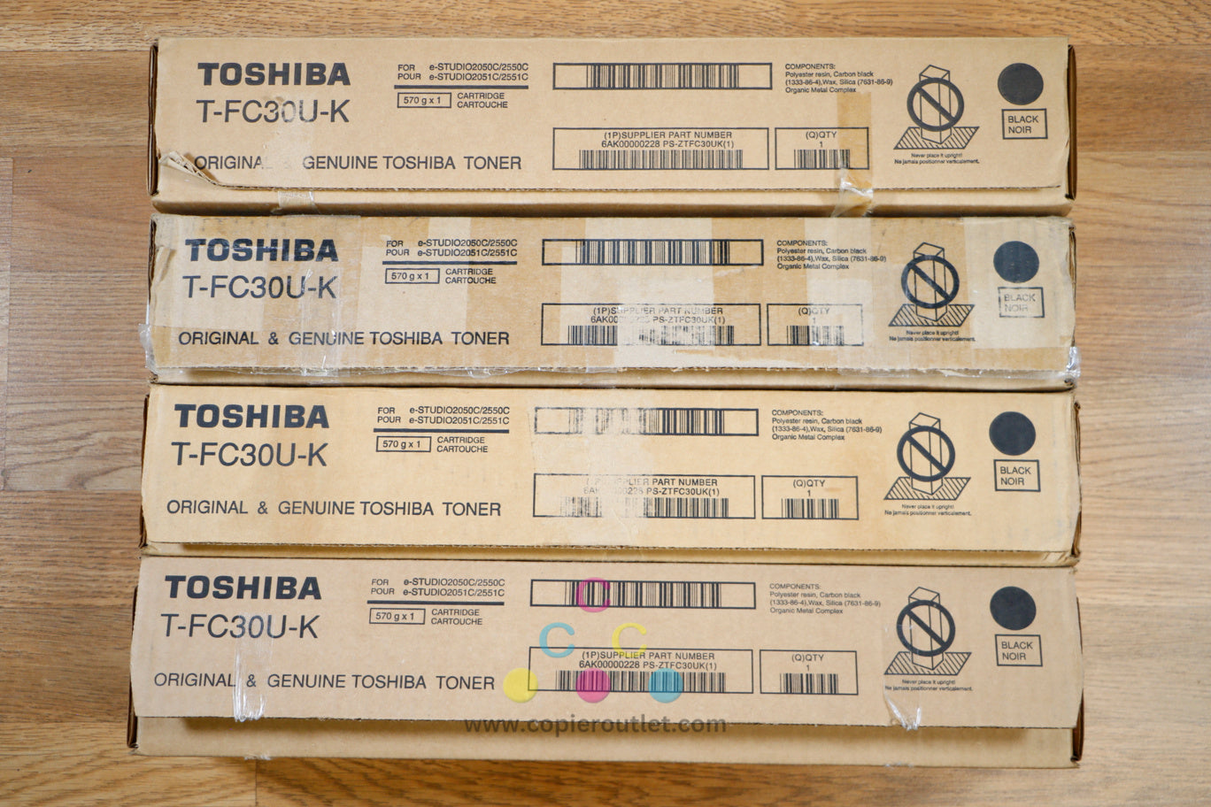 No Seal Toshiba T-FC30U KKKK Toner Cartridges e-STUDIO 2050C 2051C 2550C 2551C !