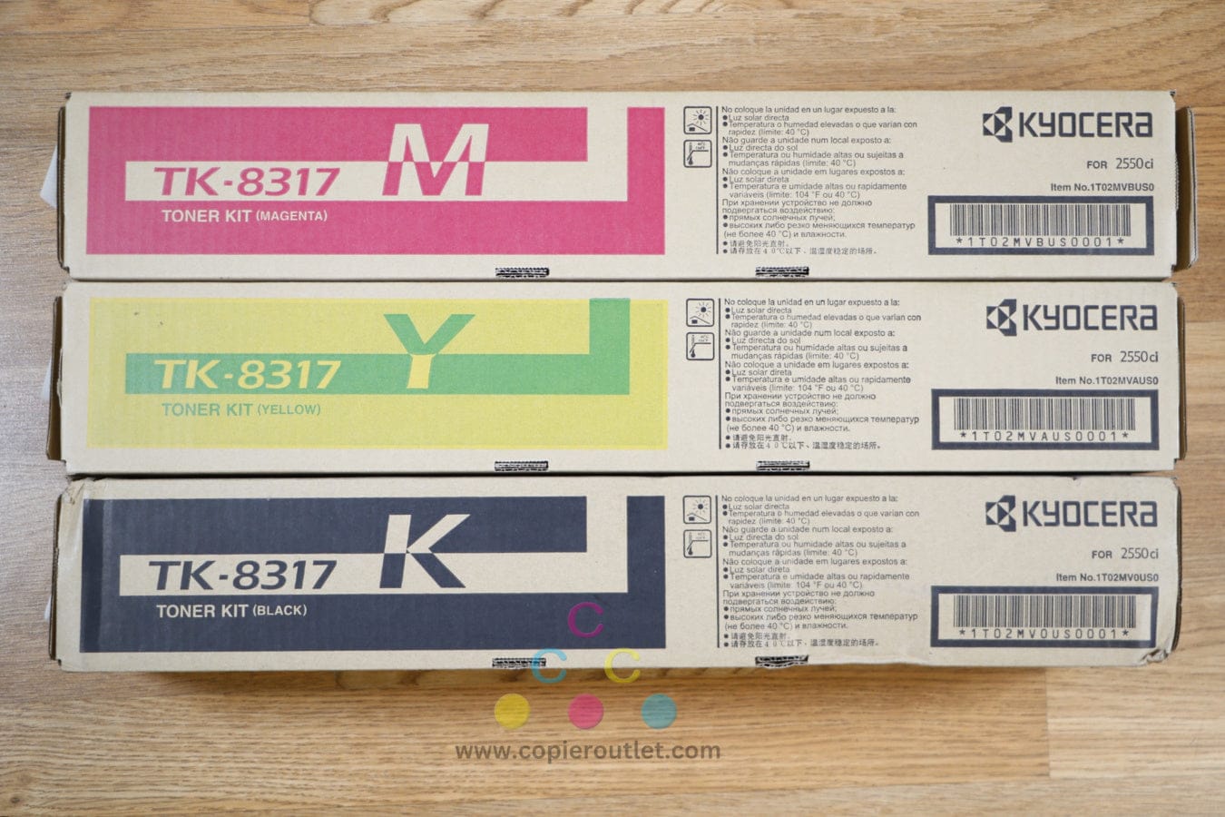 Genuine Kyocera TK-8317 Magenta Yellow Black Toner Kits TASKalfa 2550ci Same Day