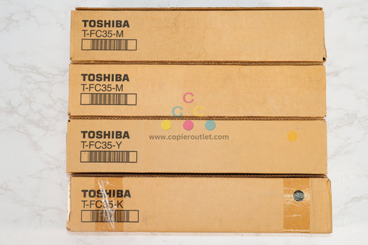 4 New OEM Toshiba e-STUDIO 2500C,3500C,3510C MMYK Toner Cartridges T-FC35