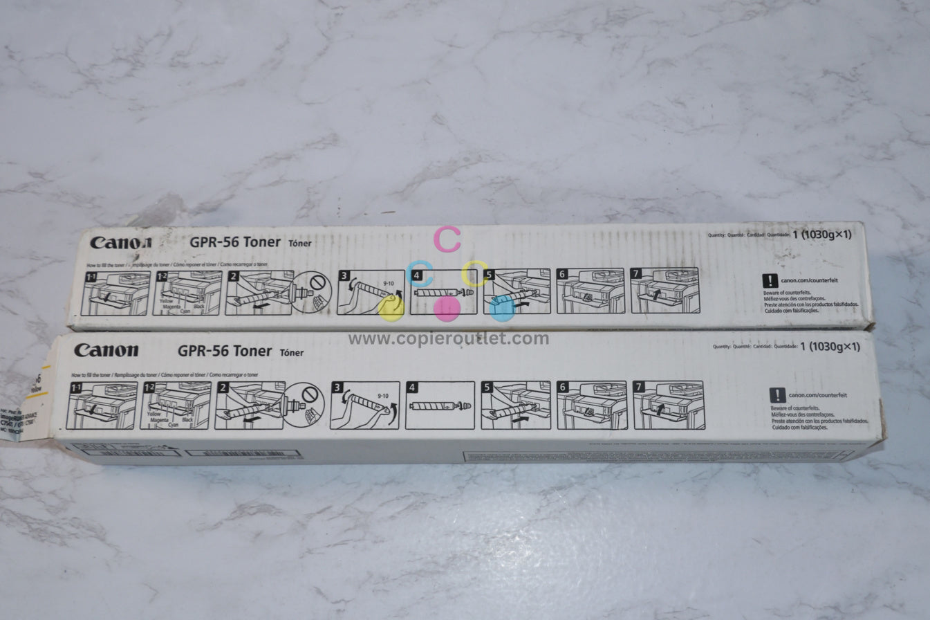 2 Cosmetic/Open Canon iR ADVC7565,C7570,C7580,C7765,C7770 Yellow Toner GPR-56Y