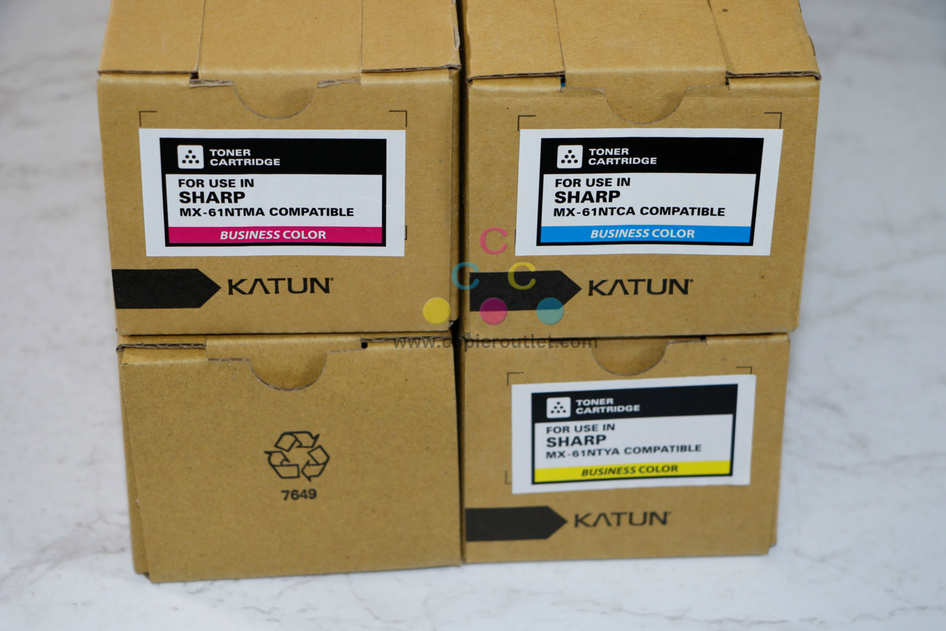 4 Compatible KATUN MX-61NTCA, MA,YA CMYY Toner Set for Sharp MX-2630,MX-2651