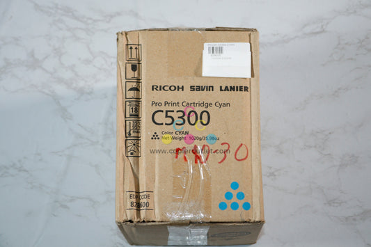 New OEM Ricoh Savin Lanier Pro C5300s, C5310s Cyan Toner Cartridge 828600