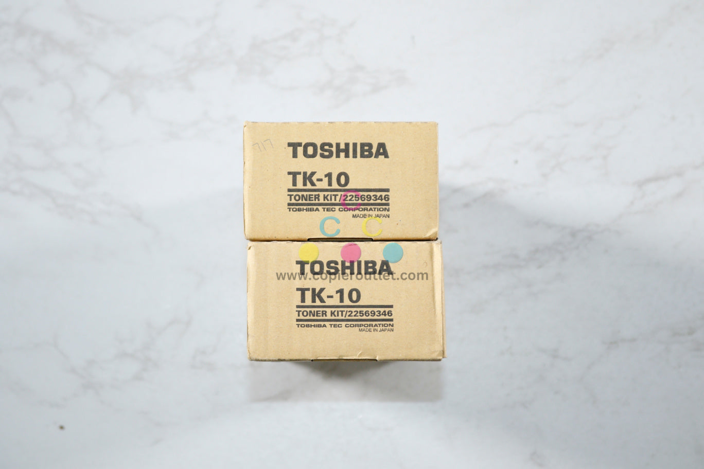 2 New OEM Toshiba TF-631, 671,  TK10 / TK-10 Black Toner Kit (22569346)