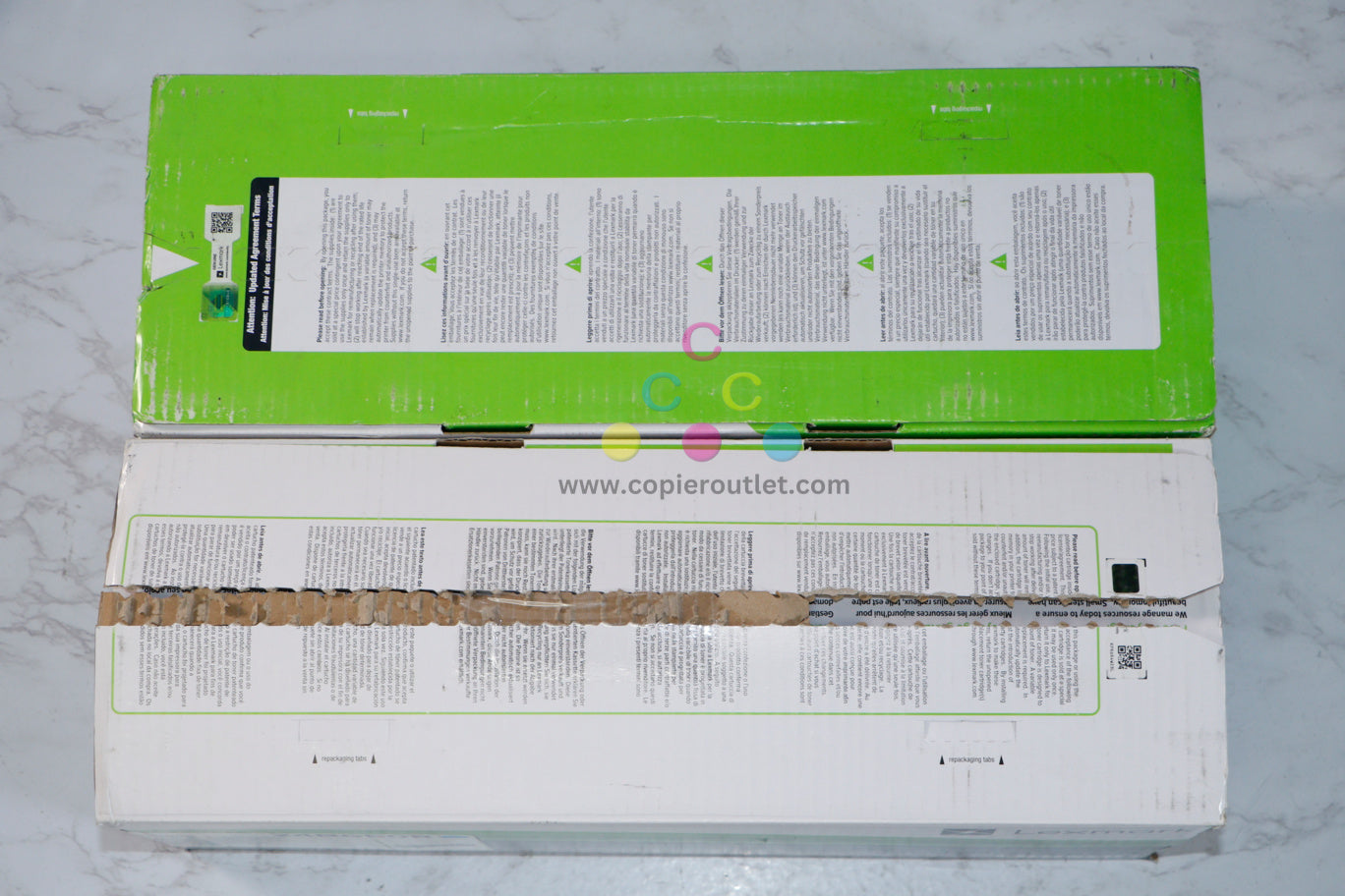 Lexmark XC6152, XC8155 24B6508(open), 24B6510 Cyan and Yellow Toner Cartridges