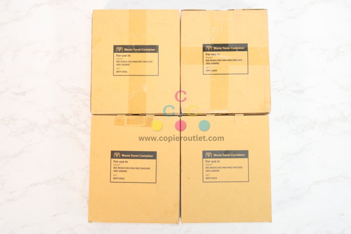 4 Compatible Sharp MX-M364N,M365N,M464N,M465N Waste Toner Containers MX-560HB