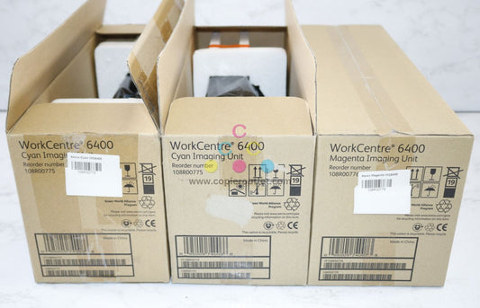 3 OEM Xerox WorkCentre 6400 CCM Imaging Unit 108R00775, 108R00776 (Open Cyan)