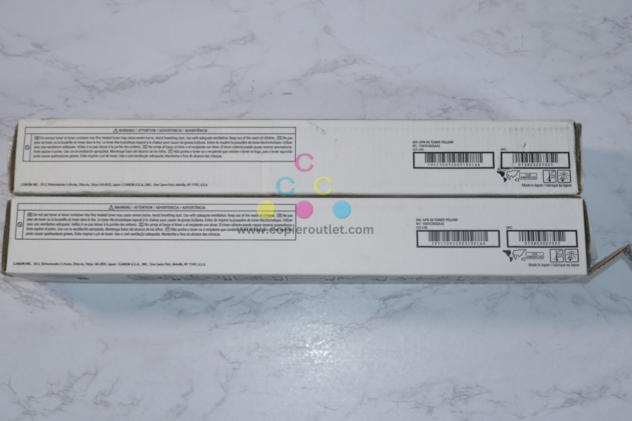 2 Cosmetic/Open Canon iR ADVC7565,C7570,C7580,C7765,C7770 Yellow Toner GPR-56Y