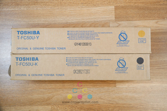 Open Toshiba T-FC50U YK Toner Cartridges eSTUDIO 2555C 3055C 3055CG 5055C 5055CG