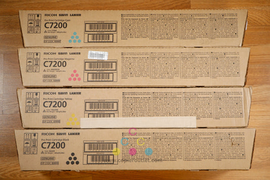 Genuine Ricoh C7200 CMYK Toner Cartridges 828494-97 Pro C7200e C7210sx C7210x !!