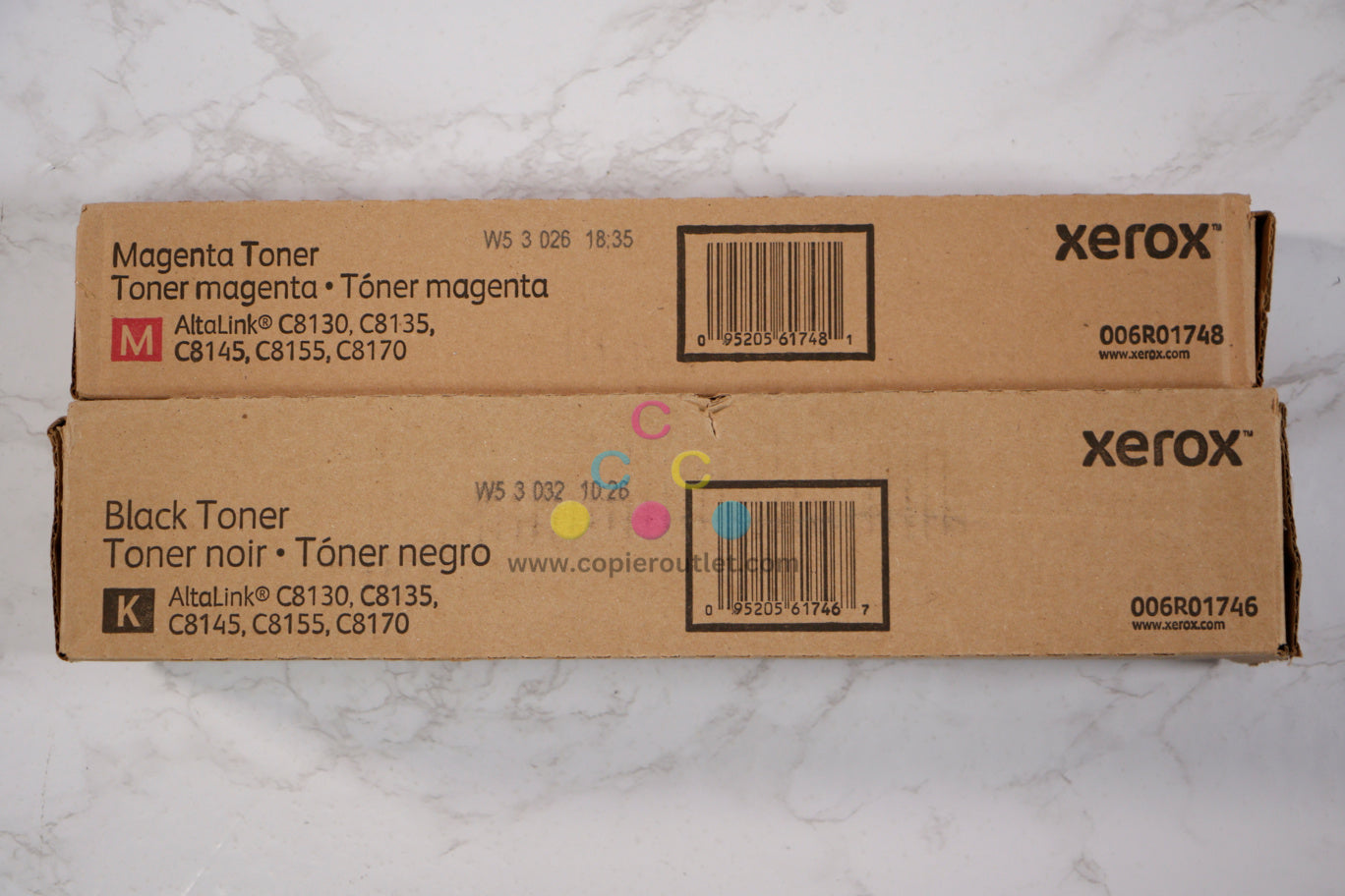 New OEM Xerox AltaLink C8130, C8135 Magenta And Black Toners 006R01746, 006R01748