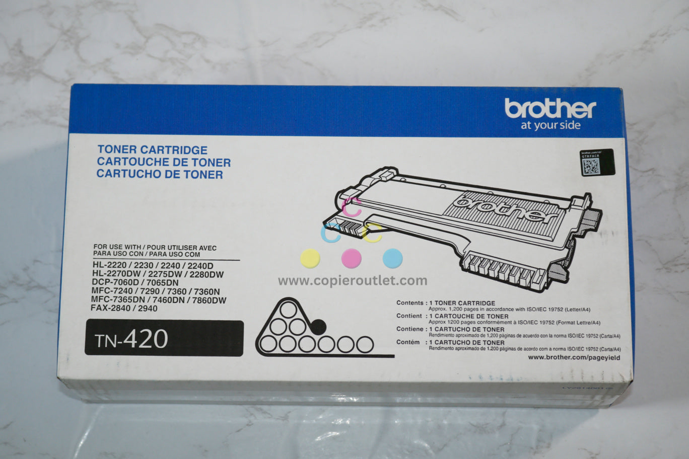 New OEM Brother DCP-7060D, DCP-7065DN, HL-222 Black Toner TN-420 / TN420