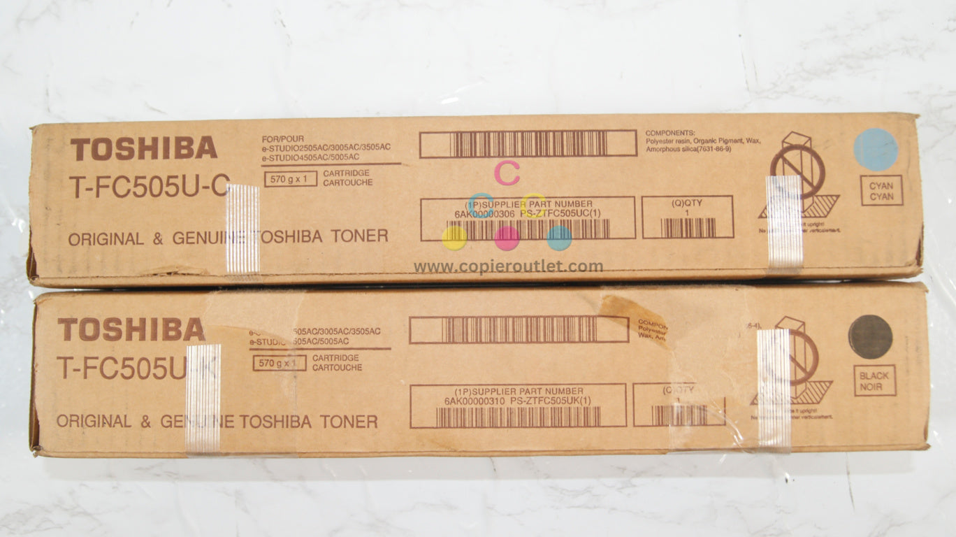 2 Cosmetic Genuine Toshiba EStudio 2505AC,3005AC T-FC505U CK Toners