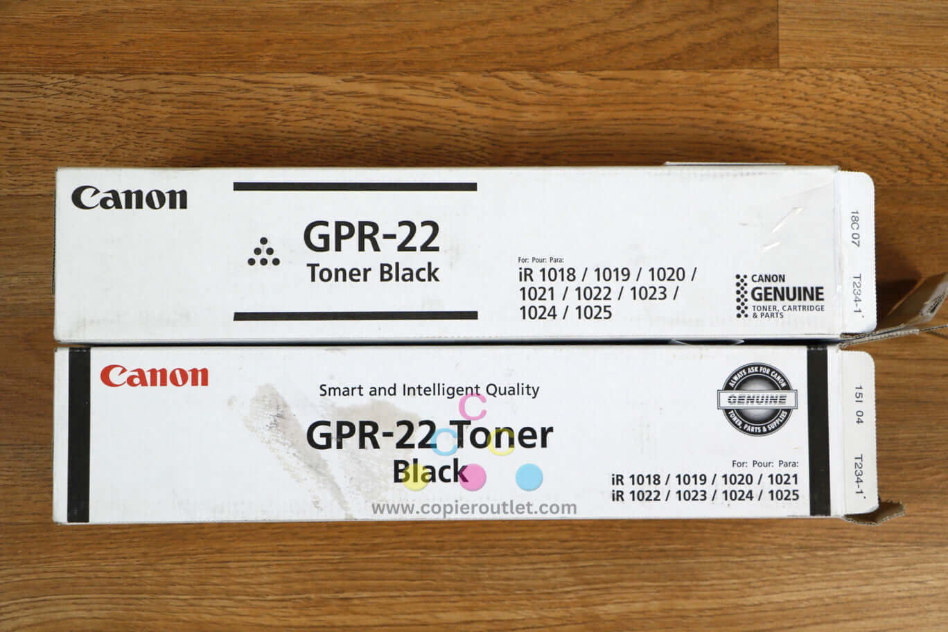 2 Open Canon GPR-22 Black Toner Cartridges iR 1018/1019/1020/1021/1023/1024/1025
