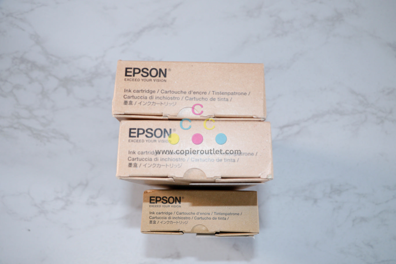 3 New OEM Epson SC-T3000,5000,7000,3070,5070 CYK Inks T6942,T6934,T6945