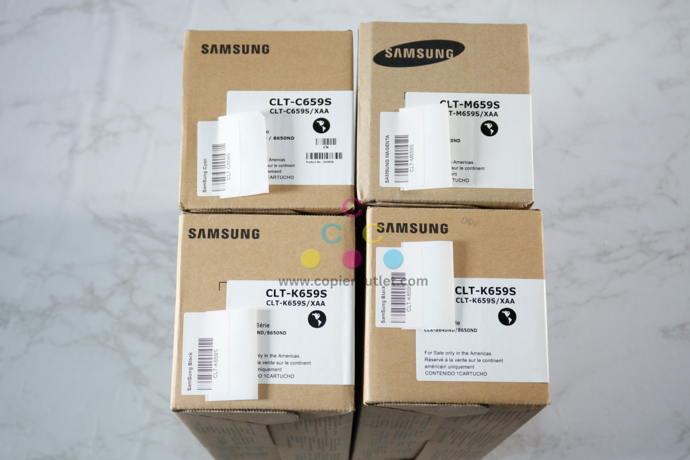 4 OEM Samsung CLX 8640ND,8650ND CMKK Toner CLT-C659S,CLT-M659S,CLT-K659S