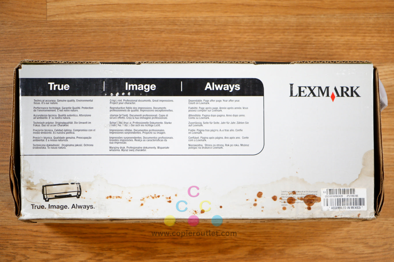 Water Stained Lexmark 24B6186 Black Toner Cartridge Lexmark M3150 XM3150 SameDay