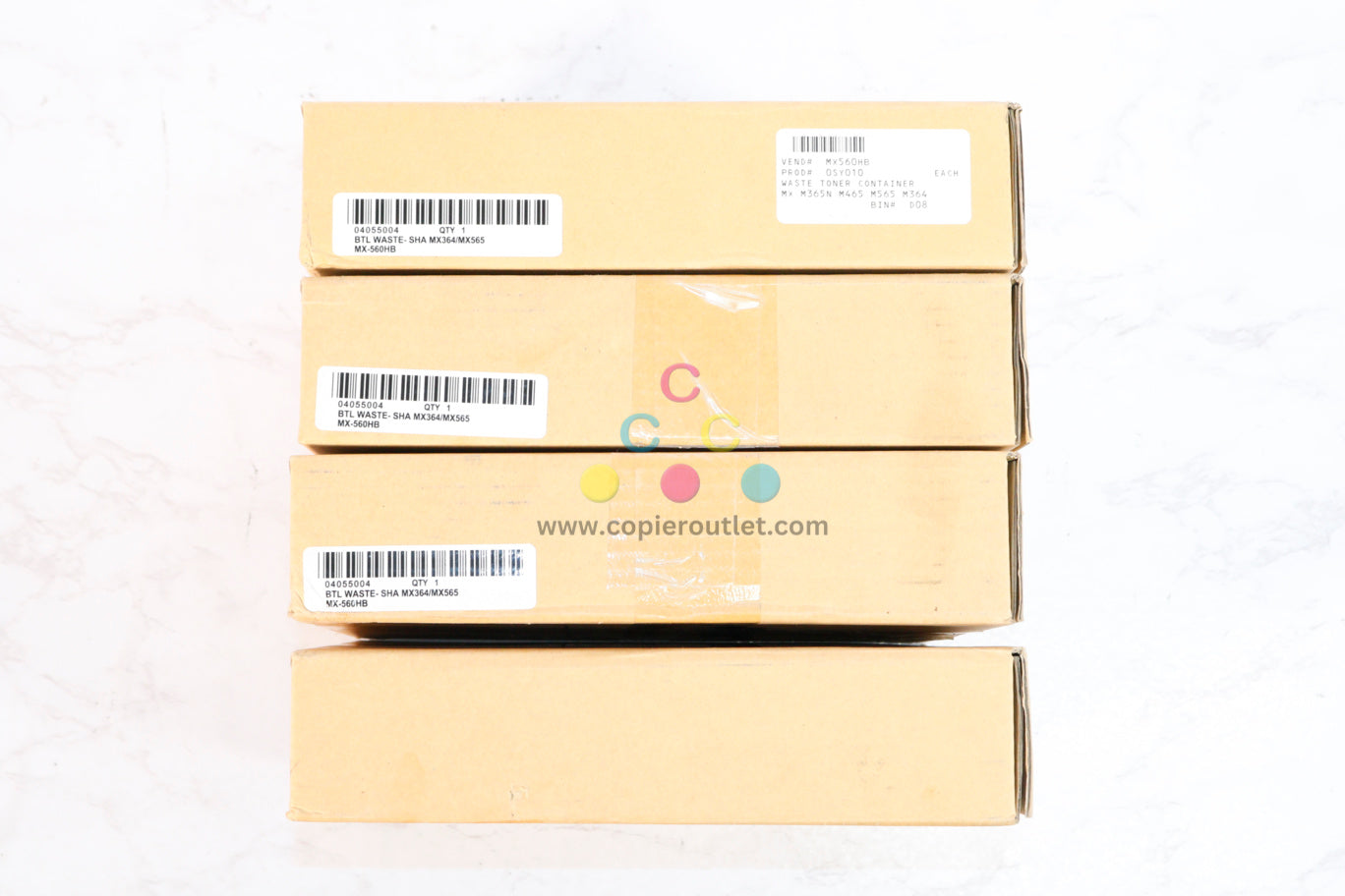 4 Compatible Sharp MX-M364N,M365N,M464N,M465N Waste Toner Containers MX-560HB