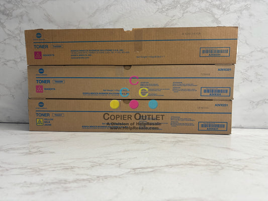 3 OEM Konica Minolta AccurioPrint C3070L, C4065 MMY Toners TN620M & TN620Y