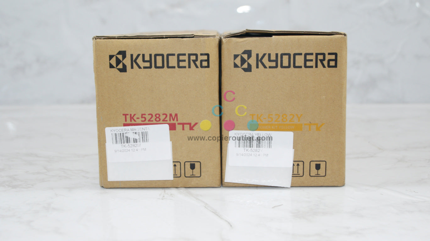 2 OEM Kyocera ECOSYS M6235cidn, M665cidn, P6235cdn Toners TK-5282M, TK-5282Y