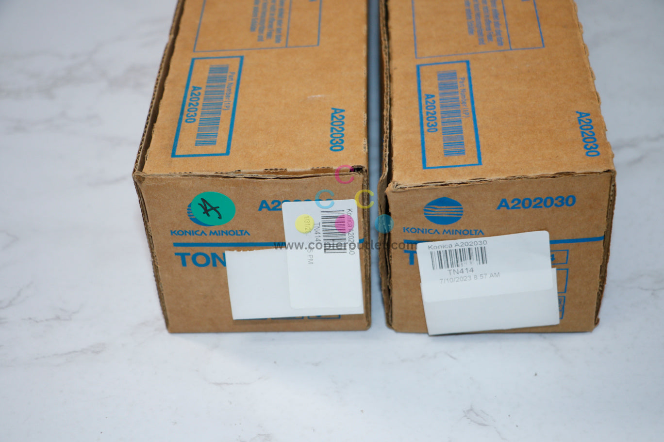 Lot of 2 New OEM Konica Minolta Bizhub 363,423 Black Toners TN414 (A202030)