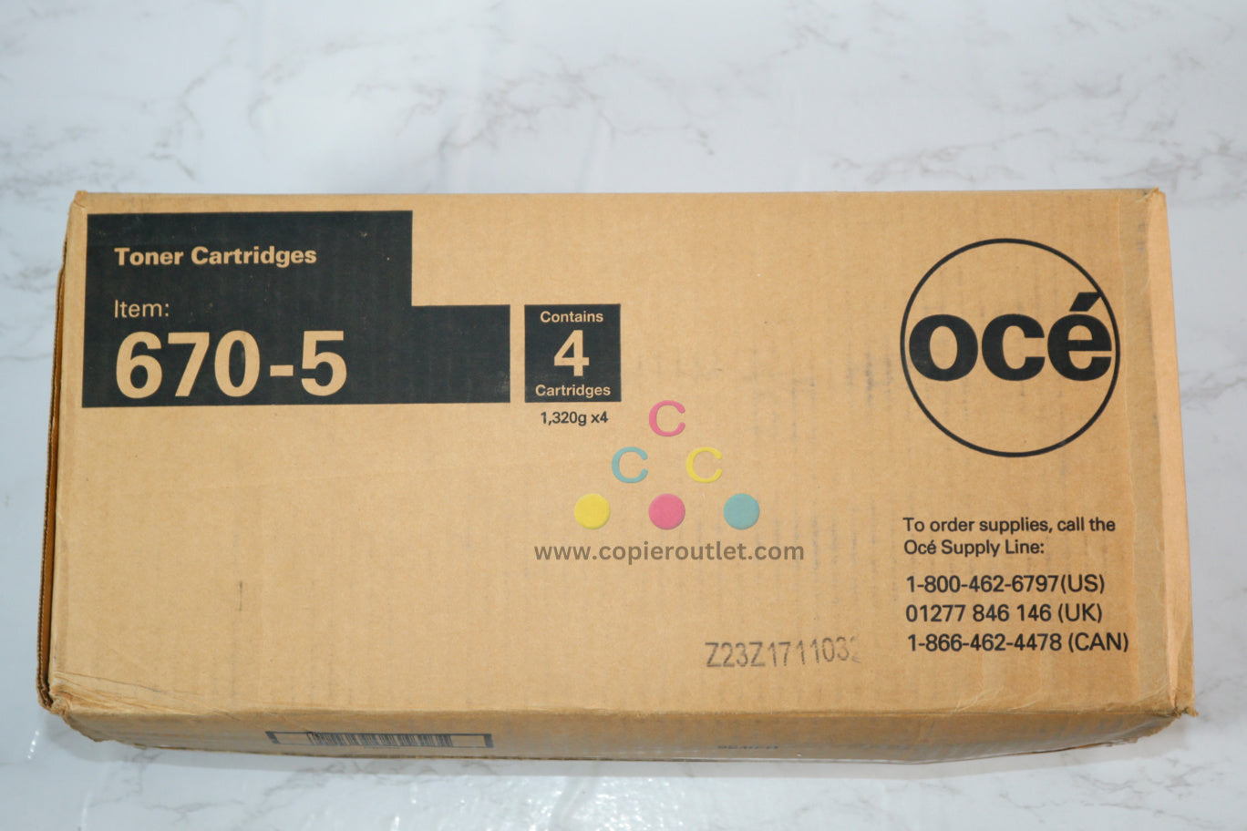 4 New OEM Oce Imagistics IM5530, IM6030, IM7230 Black Toner Cartridge 670-5, 6705