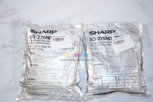 2 New OEM Sharp SD-2075,SD-3075,SD-3076 Black Developer SD-275ND / SD275ND