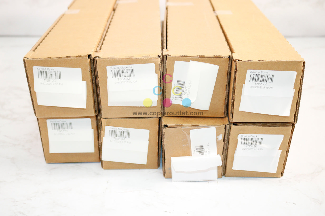 2 OEM Konica Bizhub C454,C554 CMYK Toners TN512AC,TN512AM,TN512AY,TN512AK