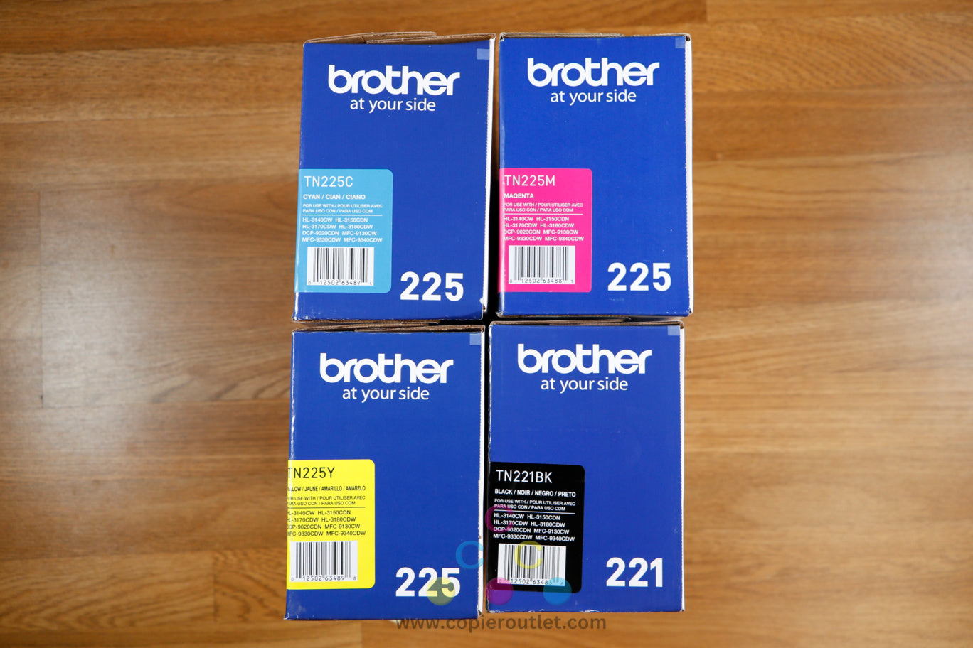 Genuine Brother CMYK Toner Cart Set HL-3140CW HL-3170CDW HL-3180CDW MFC-9340CDW!