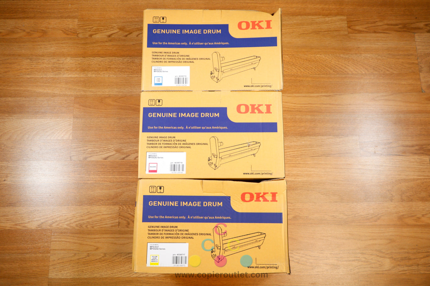 Genuine Oki CMY Image Drums Okidata MPS3537mc, MPS4242mc MPS4242mcf MPS4242mcfx!