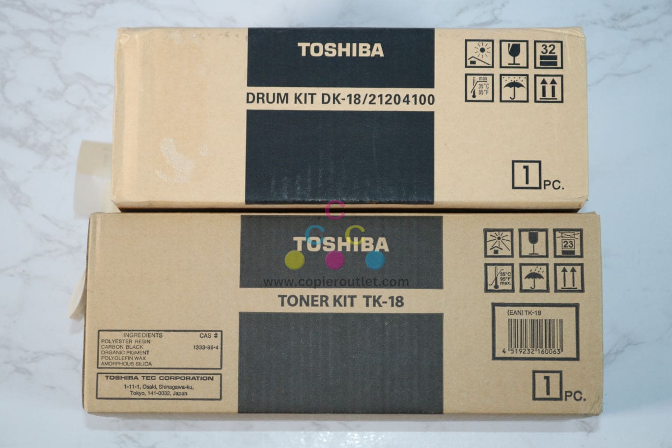 OEM Toshiba 80F,85F Drum Kit & Black Toner Kit DK-18,6A000001590 / TK-18,21204100