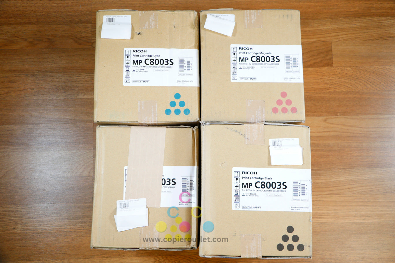 Cosmetic Ricoh MP C8003S CMYK Toner Cartridge Set IM C6500 C8000 MP C6503 C8003!