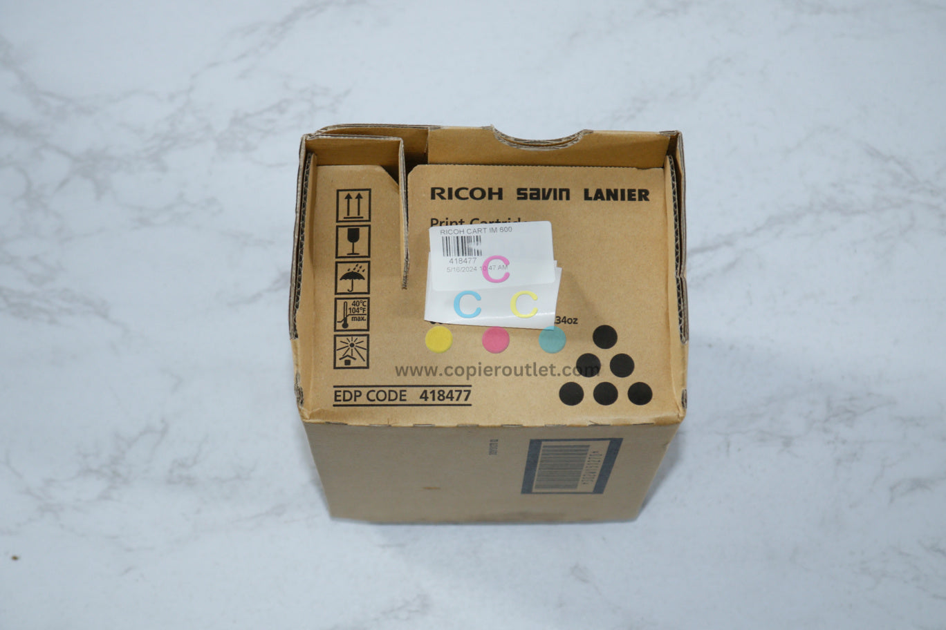 New OEM Ricoh Savin Lanier  IM 600, IM 550F,P800,P801 Black Print Cartridge 418477