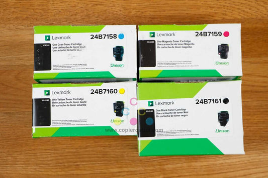 Genuine Lexmark 24B7158,59, 60,61 CMYK Toner Cartridge Set XC4240 Same Day Ship!