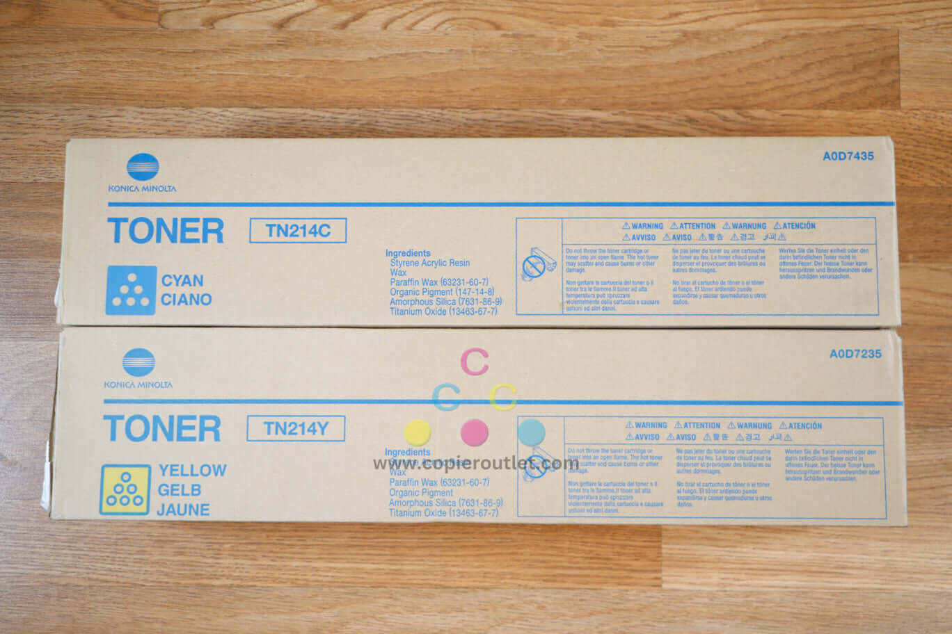 Genuine Konica Minolta TN214 CY Toner Cartridges BizHub C200/C203/C253 Same Day!