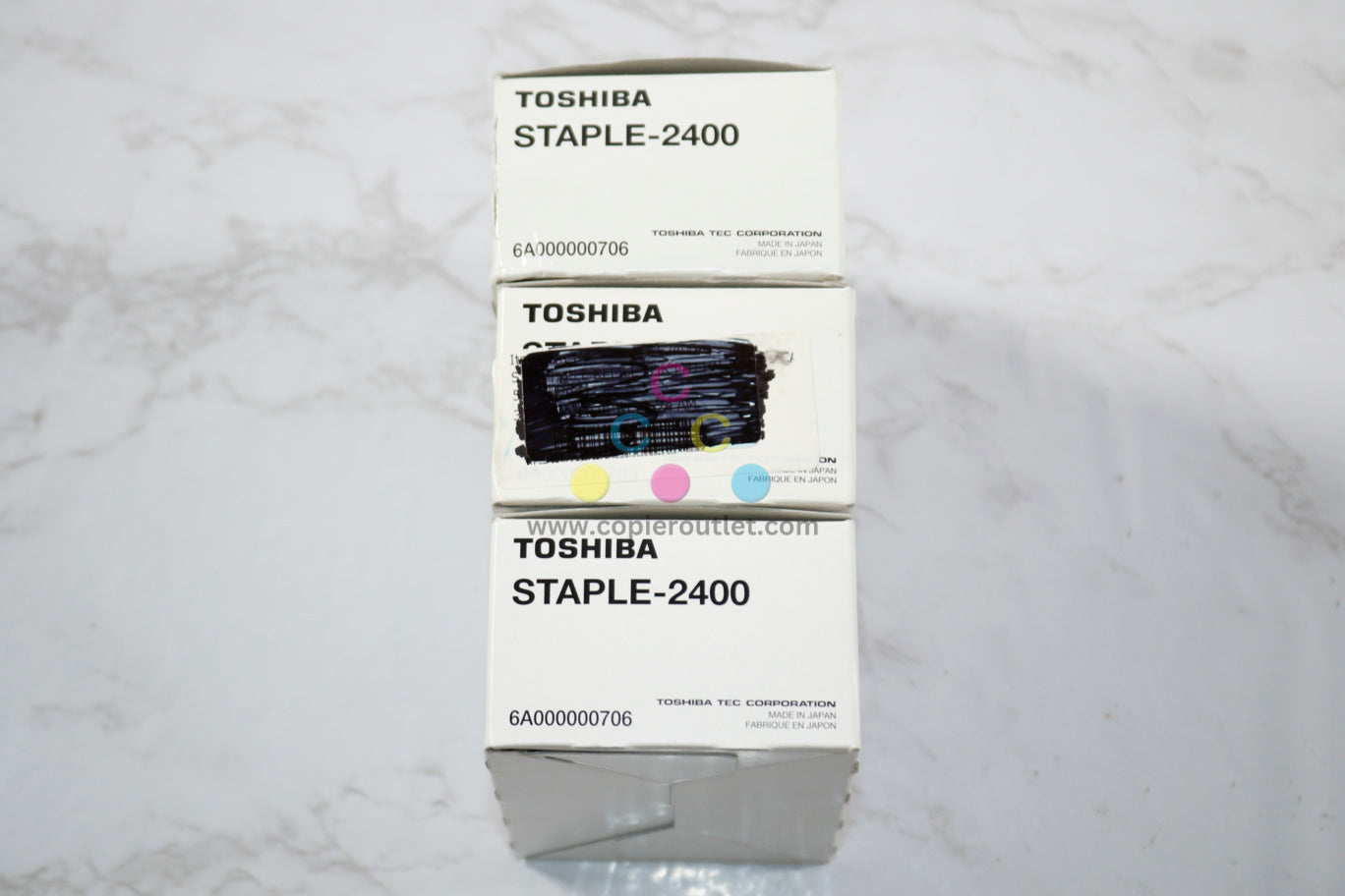 3 OEM Toshiba 3025AC, MJ1011, MJ1032 Staple-2400 Cartridge 6A000000706